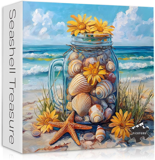 Collecting Seashells 1000 Piece Puzzle