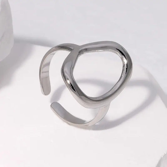Open Oval Adjustable Ring