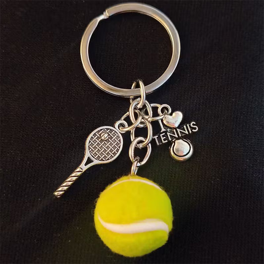 I Love Tennis Keychain